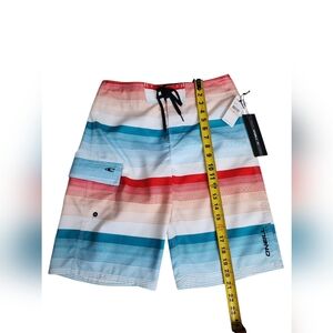 O'Neill Men's Multicolor Striped Board Shorts Size28